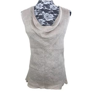 Idillio Positano Italian 100% Linen Cowl Neck Top